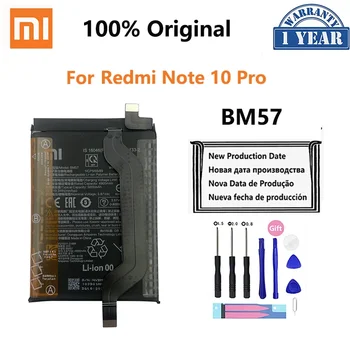 100% Eredeti BM57 5000mAh Telefon Akkumulátora A Xiaomi Redmi Megjegyzés 10 Pro 10Pro Telefon Csere Akkumulátorok Volta