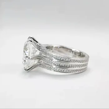 100% Valódi 925 Sterling Ezüst Gyűrű Női Eredetű, Gyémánt Ékszerek Anillos De Esküvői Zenekarok Judit Gyémánt Judit Doboz Lányok