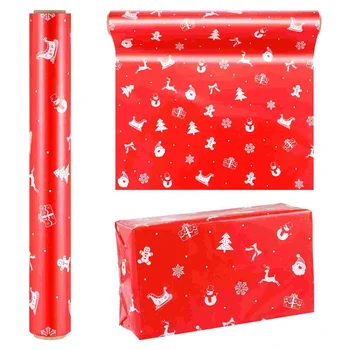 2 5 Mil Vastag Piros Karácsonyi Celofán Roll - 98 42-es x 74 Széles, Karácsonyi Hóember Celofán Csomagolás Papír Tekercs