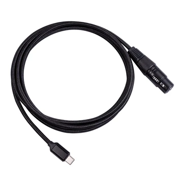 2X USB C-XLR Női Kábel, USB C Mikrofon Kábel C Típusú Férfi-XLR Női Mic Link Stúdió Audio Kábel (2M/6.6 FT)