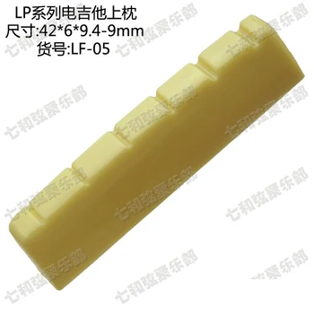 5 Db Sárga Műanyag Elektromos Gitár Nuts-6 Húr Lapos Elektromos Gitár 42 x 6 x 9.4-9mm-es (HA-05-YE) GITÁR ALKATRÉSZEK