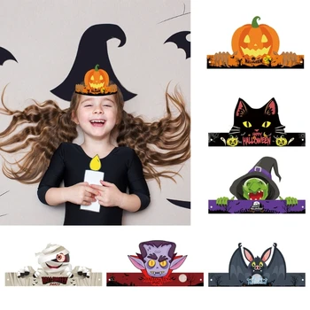 A Gyerekek Halloween Fejfedőt Papír Sapka Halloween Dekoráció Halloween Party Kellék
