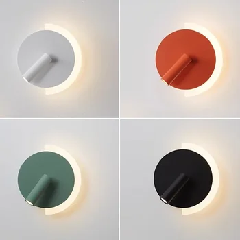 A Modern LED Fali Lámpa Alumínium Kapcsoló Forgatható Reflektorfényben Hálószoba Éjjeli Tanulmány Nappali, Folyosó, Erkély Világítótestek
