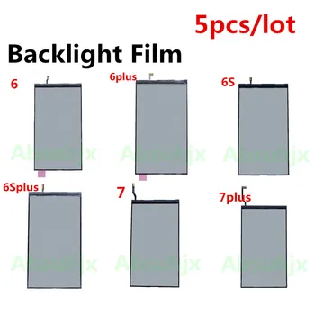 Absuhjx 5db BackLight Fólia iPhone 7 8 6 6 Plus LCD Képernyő Megjelenítéséhez Érintse meg a Modul Része Vissza Fény Flex Kábel