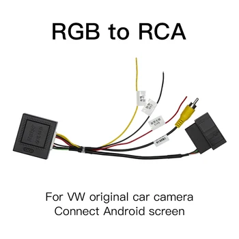 Ainavi RGB-RCA VW passat B7 Tiguan Golf 6 CC Eredeti autó kamerát csatlakoztassa a Képernyőn Android