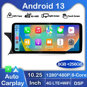 Android 13 Mercedes Benz C Osztály W204 2011 - 2014 NTG 4.5 Rendszer autórádió Carplay Auto Hifi GPS Multimédia fejegység QLED