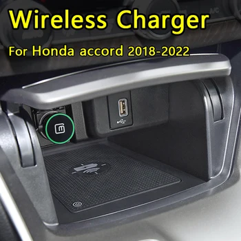 Autó Vezeték nélküli Töltő Honda Accord 2018 2019 2020 2021 2022 iPhone 14 13 12 11 Pro Max Samsung Telefon Gyors Töltés