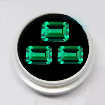 Dobozos Smaragd Drágakő, Szintetikus Smaragd Vágva 15×20mm 20.0 ct Laza Drágakövek, Ékszerek Készítése Gem