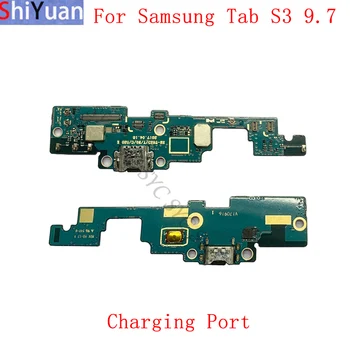 Eredeti USB Töltő Port Csatlakozó Tábla Flex Kábel Samsung Tab S3 9.7 T820 T825 T827 Töltés Csatlakozó Csere Alkatrészek