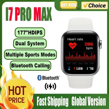 Intelligens Karóra I7 Pro Max Válasz Hívás Sport Fitness Tracker Egyéni Tárcsa Smartwatch Férfiak Nők Ajándék Apple Telefon PK IWO 27 X8 T500
