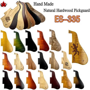Kiváló minőségű, kézzel készült Természetes keményfa Pickguard ES-335 Gitár Alkatrészek, tartozékok