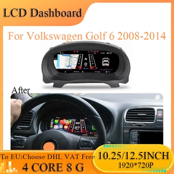 LCD Digitális Műszerfal Panel Volkswagen Golf 6 GTI 6R Virtuális műszerfalon Kakas Sebességmérő 2008-2014