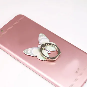 Luxus Ujj Gyűrű Jogosultja Gyönyörű Pillangó Mobil Telefon Készenléti 360 Fokban Elforgatható Okostelefon Markolat Socket Mágneses Autós Tartó