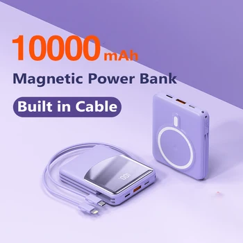 Magsafe Power Bank 10000mah 22.5 M Gyors Töltő Mini Powerbank A Xiaomi HuaWei Mágneses Qi Vezeték nélküli Töltő iPhone 14 13