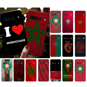 Marokkói Zászló Telefon Esetében A Google pixel 7A 8 7 Pro 7 6A 6 Pro 5A 4A 3A Pixel 4 XL Pixel 5 6 4 3 3A XL Shell