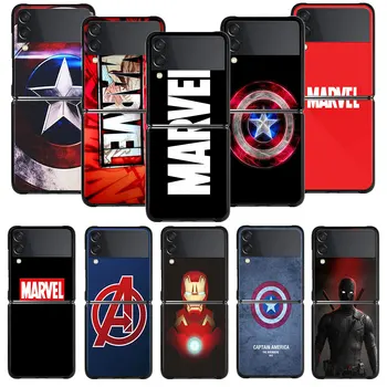 Marvel Avengers Képregény Kemény Mobiltelefon tok Samsung Flip ZFlip ZFlip3 Z Flip3 5G Esetekben