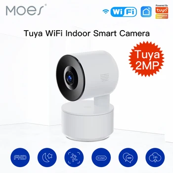 MOES Tuya PTZ WiFi IP Kamera Intelligens Automatikus Követés 1080P Vezeték nélküli Biztonsági Kamera AI Emberi Érzékelés Távirányító