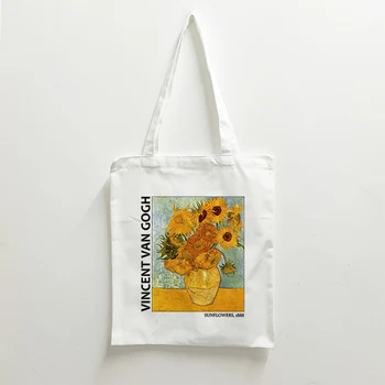 Női Táskák Táska Ruhával Bag Van Gogh Festmény Esztétikai Shoping Táskák Vászon Táska, Alkalmi Táska Válltáska Shopper Táska