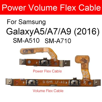 Power Gomb Flex Kábel Samsung Galaxy A7 A9-es A5 2016 SM-A9000 A510M/DS A510F A510Y/DS A710F A710K A710S Kötet Flex Szalag