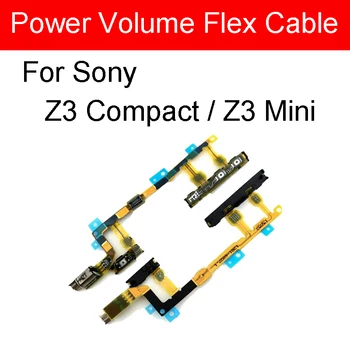 Power ON/OFF Kapcsolót Flex Kábel Sony Xperia z3 z3 compact mini M55W D5803 D5833 Hangerő gomb&Vibrátor Flex kábel csere