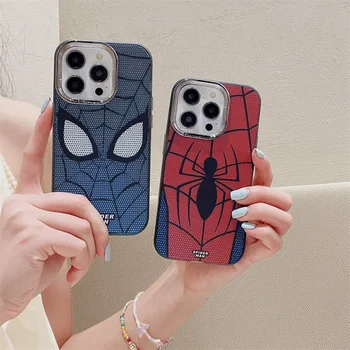 Rajzfilm S-Spider-Man Szilikon Aurora Telefon tok iPhone 13 12 11 14 15 Pro Max Aranyos Ütésálló Gradiens hátlap Érdekesség