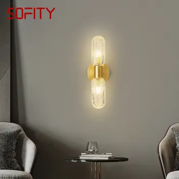 SOFITY Modern Réz Fali Lámpa LED Arany, Réz Gyertyatartó Lámpa Luxuri Kreatív Dekoráció, Otthon Nappali, Hálószoba