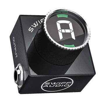 SWIFF C10 Mini Audio Pedál Tuner Alkatrészek Kromatikus Gitár, Bass Tuning HD LED Kijelző Állítható A4-es Tartomány Értéke 430-449Hz