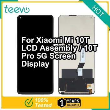 Teevo LCD A Xiaomi Mi 10T/10T Pro 5G Képernyő Kijelző, érintőképernyő Digitalizáló Fekete