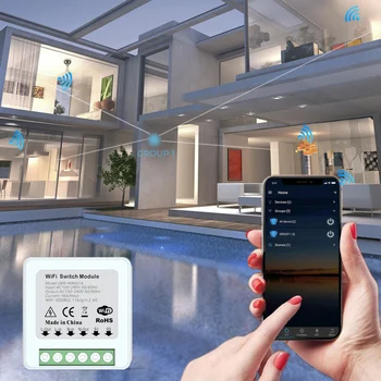 Tuya Intelligens Otthon WiFi Smart Kapcsolót a Power Monitor 16A Mini Breaker hangvezérlés a Homekit Siri Alexa Alice