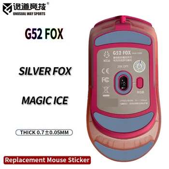 UnusualWaySports Egér Láb Matrica Méter Mocaa G52Fox Cambered Felület PTFE Anti Összeomlás Magic Ice Silver Fox