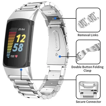 Watchband a Fitbit Díj 6 Smartwatch , Fém Csere Pántok Karszalag a Fitbit Díj 5 / 6